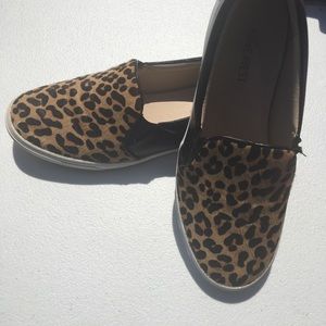 Nine West leopard slip-on sneaker